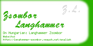 zsombor langhammer business card